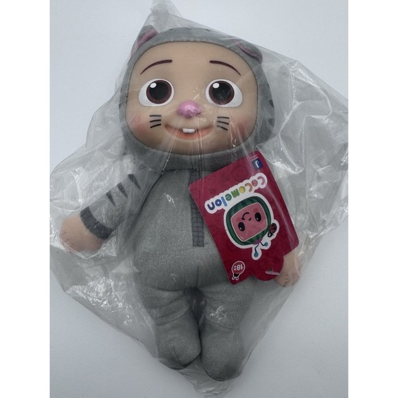 2020 MoonBug Entertainment, Cocomelon Other - Cocomelon JJ Kitty Plush Soft Doll 9" Educational Toy for Children Birthday Gift